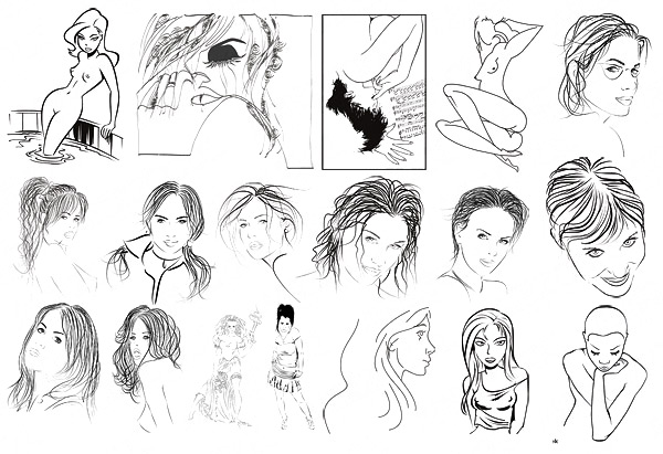 Sketch style character Vector style sketch character   