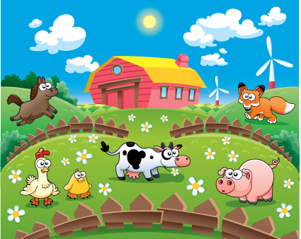 Cartoon animals and Cartoon farm vector farm cartoon animal cartoon animals Animal   