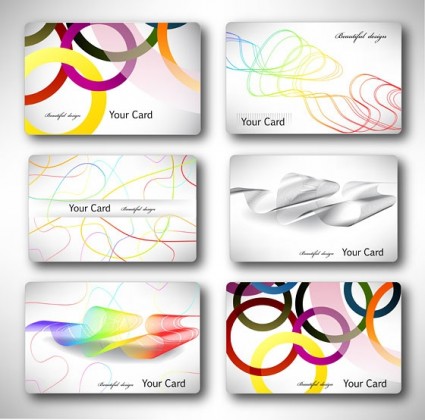 Dynamic abstract lines circular cards vector lines dynamic circular background   