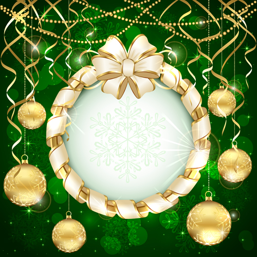 luxurious Christmas New Year baubles vector background 05 Vector Background new year luxurious christmas baubles background   