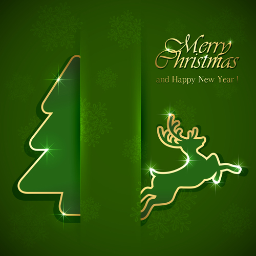 Shiny green style christmas background Green style green christmas background   