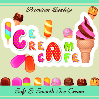 Cute Ice cream design vector 02 83129 ice cream cute cream   