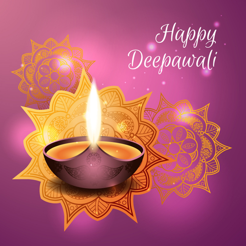 Happy diwali India styles vector background vector 02 india Diwali background   