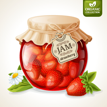 jam with jar design vector material 01 vector material material jar jam   