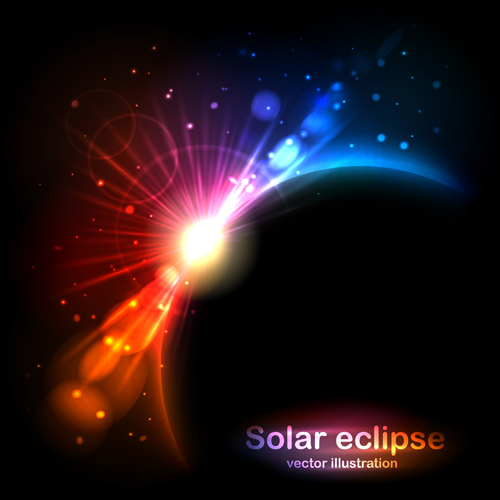 Creative solar eclipse vector illustration solar eclipse illustration creative   