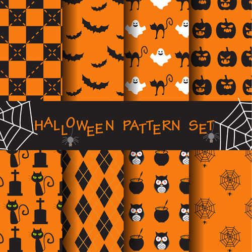 Halloween elements seamless pattern vector 04 seamless pattern halloween   