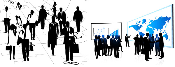 Black and white business people Vector white people business black and   