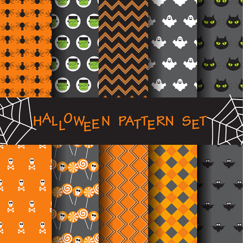 Halloween elements seamless pattern vector 01 seamless pattern halloween   