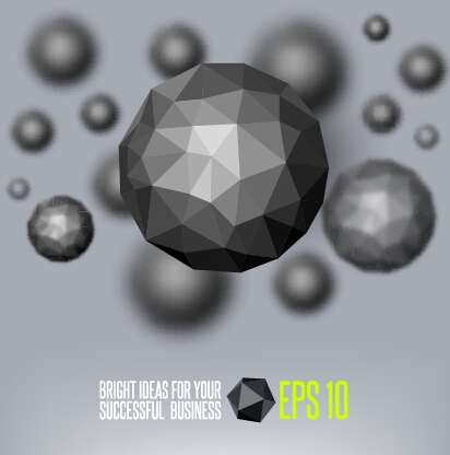 Geometric polygonal objects vector background 05 Vector Background polygon objects geometric background   