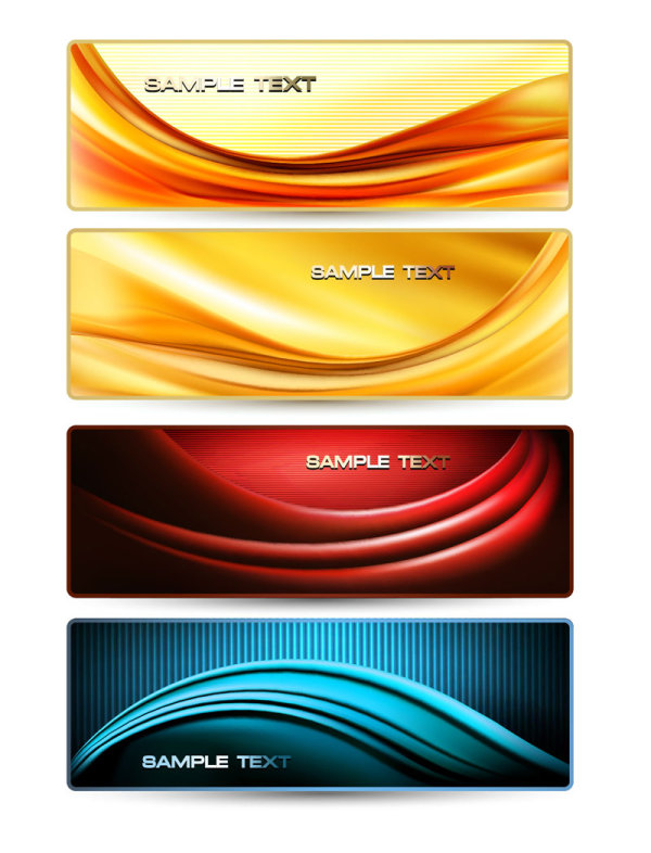 Dynamic Waves banner design elements vector 01 waves elements element dynamic banner   