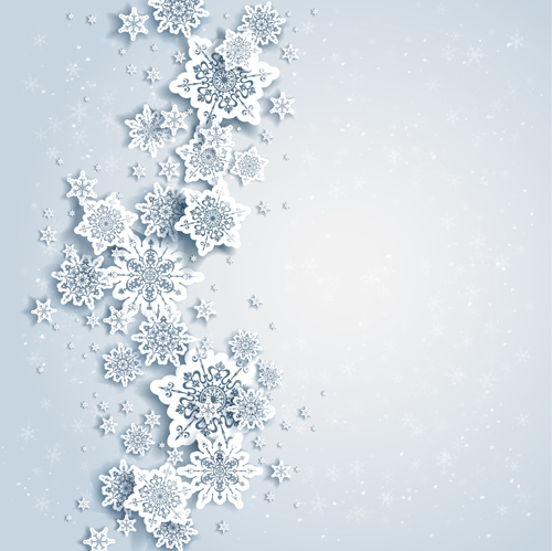 Paper snowflakes vector backgrounds 03 snowflakes snowflake paper backgrounds background   