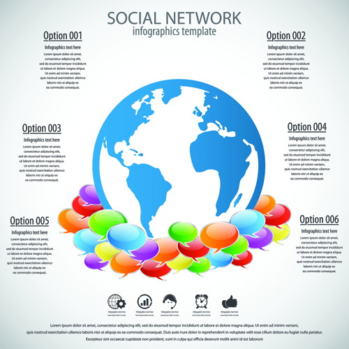 Business template social network vector design vector 05 social network business template business   
