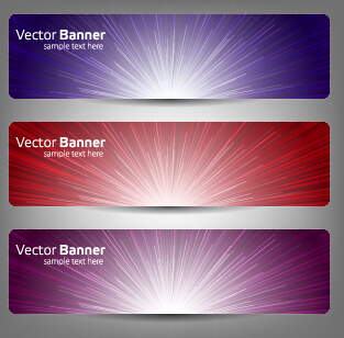 Colorful optical line vector banner 01 optical line colorful banner   