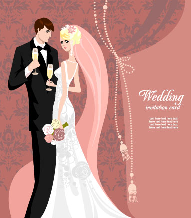 Wedding card background 03 vector wedding card vector card background   