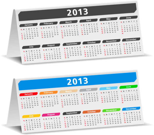 2013 Creative Calendar Collection design vector material 14 material creative collection calendar 2013   