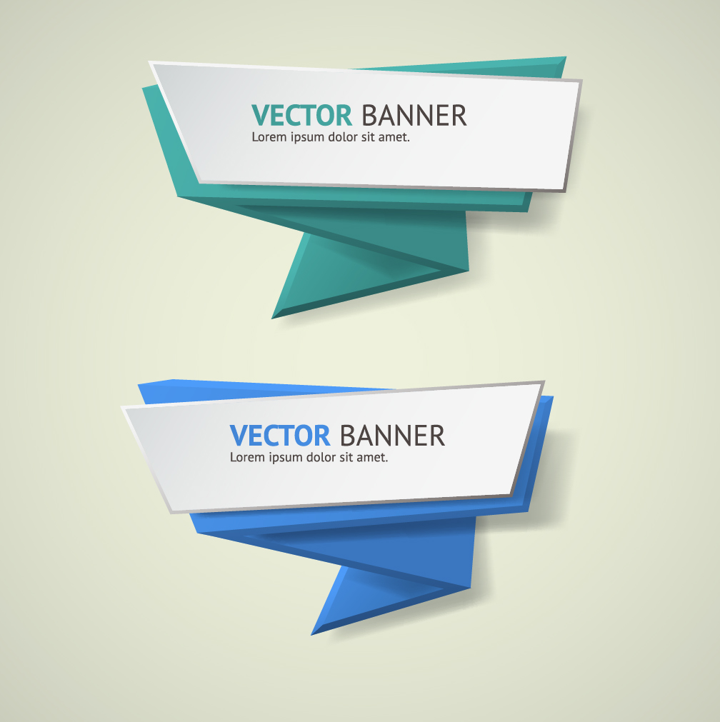Origami business banners design 06 origami business banners   