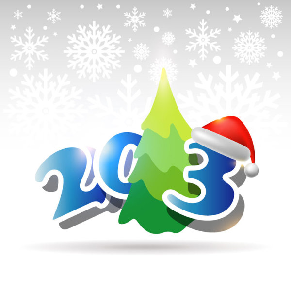 Creative 2013 Christmas design element with Snow background vector 03 snow element creative christmas   