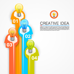 Bulbs infographic idea template vector 06 template infographic Idea bulb   