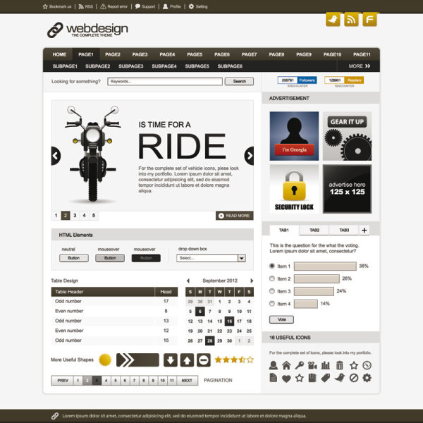 Exquisite Web design EPS template vector 01 template site exquisite eps design   