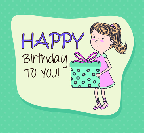 Cartoon style Happy Birthday greeting card template 05 style happy birthday greeting cartoon card template card birthday   