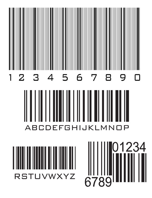 Various types of barcodes vector set 02 Various types barcodes barcode   
