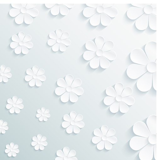 Paper flowers art background vector 03 paper flowers background   