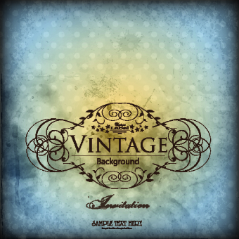 Vintage and retro backgrounds design vector 03 vintage Retro font backgrounds background   