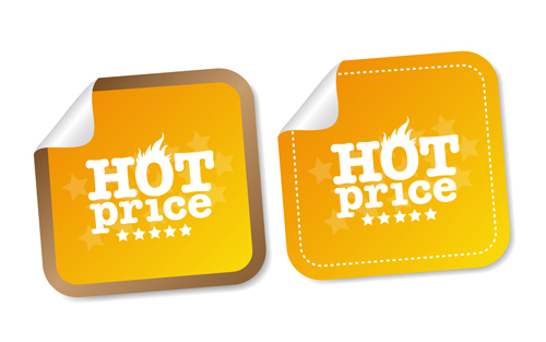 Vector hot price stickers design material 07 stickers price material design   