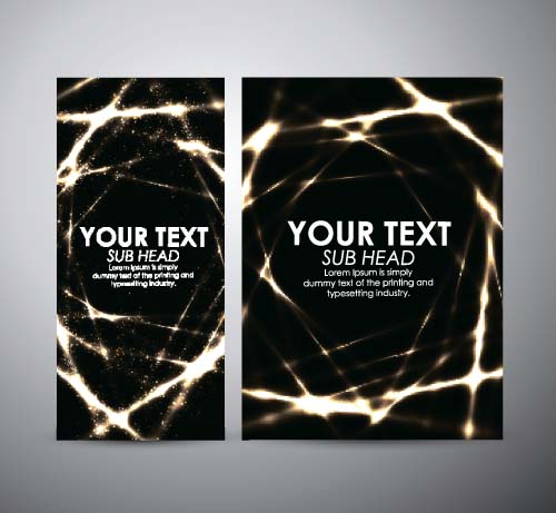 Shiny light with brochure cover template vecor 06 light cover brochure   