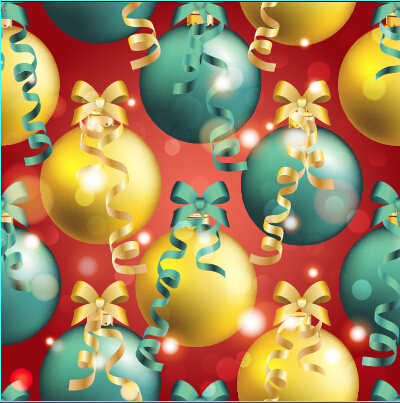 Shiny christmas balls ornament seamless pattern vector 02 shiny seamless pattern vector pattern ornament Christmas ball christmas   