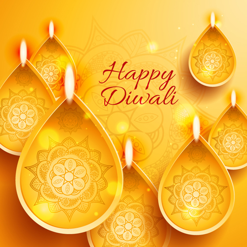 Happy diwali India styles vector background vector 01 india happy Diwali background   