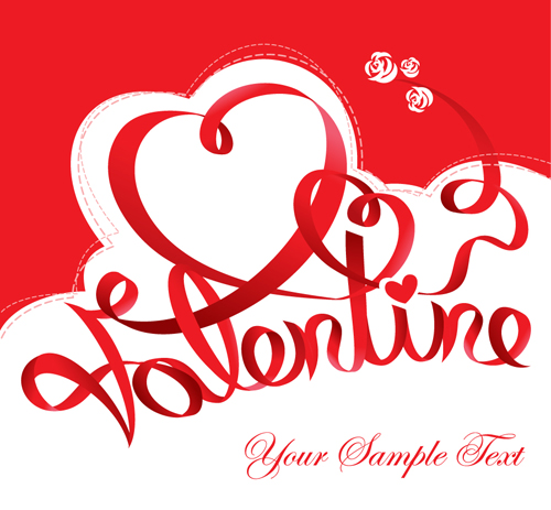 The Valentine card design vector graphic 02 Valentine card   