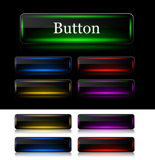 Colorful glass button web vector web glass colorful button   