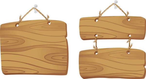 Set of Wooden tags elements vector 03 wooden tags elements   