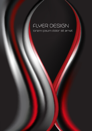Dynamic lines flyer cover vector set 06 lines dynamic lines dynamic cover background   