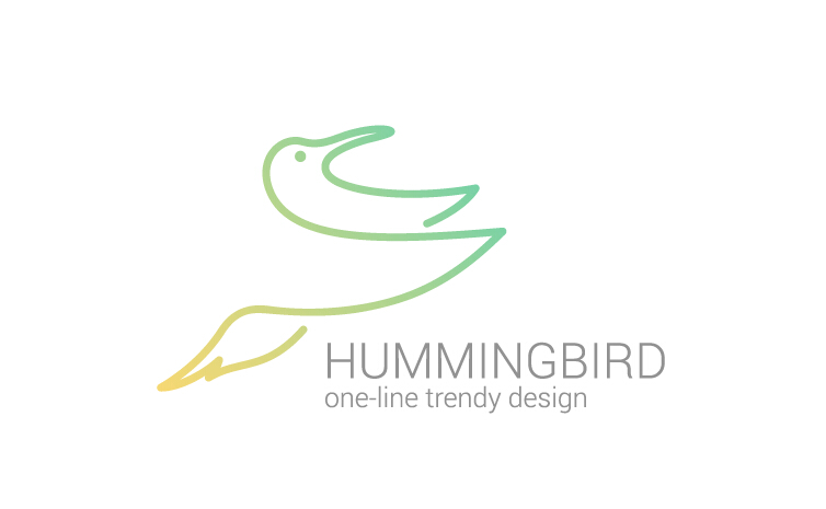 Simple hummingbird logo design vector simple logo hummingbird   