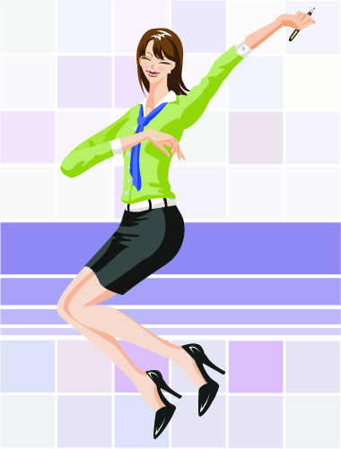 Stylish office people set 28 vector 96564 white-collar workers Vector figure office space office people business people ai a woman   