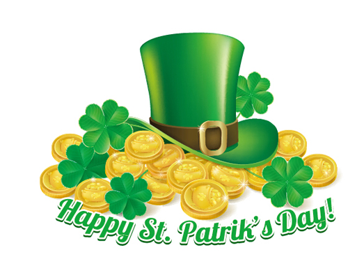 Happy St Patricks Day vector material set 03 patricks day material happy   