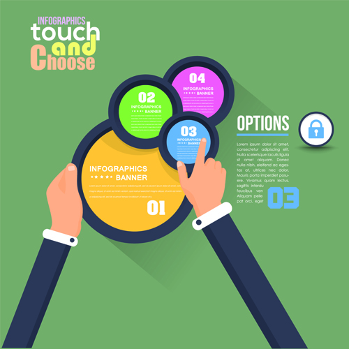 Touch with choose business template vector 04 template vector business template business   