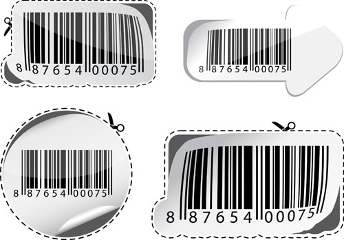 Various types of barcodes vector set 03 Various types barcodes barcode   