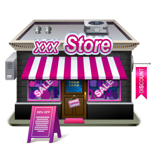 Elements of Cartoon Store vector 03 store elements element cartoon   