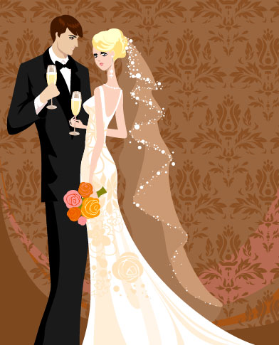Wedding card background 01 vector wedding card vector card background   