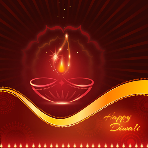 Happy diwali India styles vector background vector 06 india Diwali background   