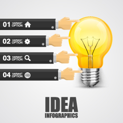 Bulbs infographic idea template vector 07 template infographic Idea bulb   