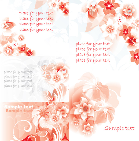Elements of red decorative pattern background vector style red pattern line flower background   