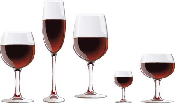 Realistic wineglass with wine vector wineglass wine realistic   