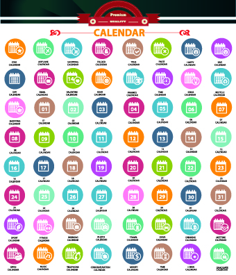 Calendar icons vector 01 icons icon calendar 2013   