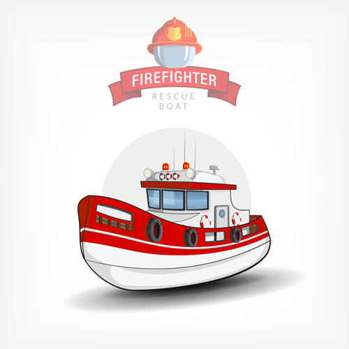 Cartoon fire boat template vector 01 template file cartoon boat   