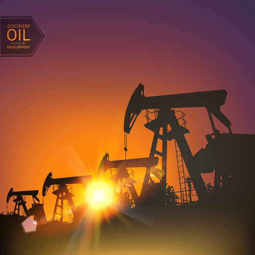 Oil and development background vector 01 oil development background   