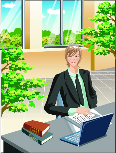 Stylish office people set 31 vector 96565 white-collar workers Vector figure office space office people business people ai a woman   